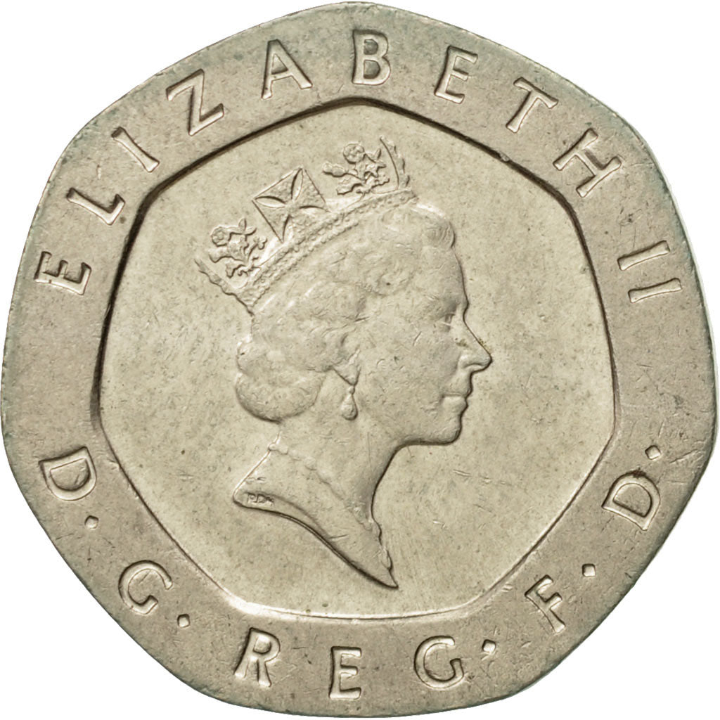 Coin, Great Britain, Elizabeth II, 20 Pence, 1985, EF(40-45), Copper-nickel