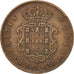 PORTUGAL, 10 Reis, 1847, KM #481, EF(40-45), Copper, 12.55
