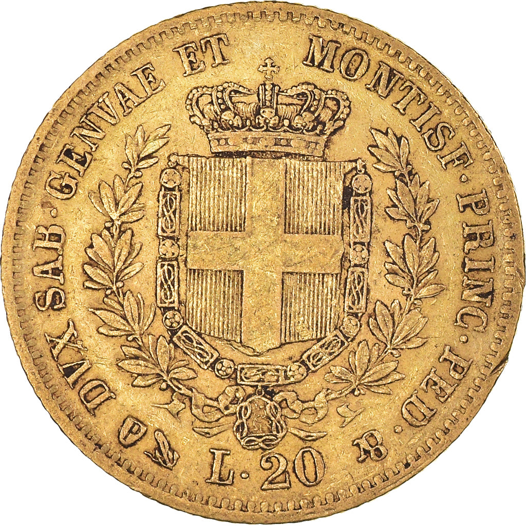Coin, ITALIAN STATES, SARDINIA, Vittorio Emanuele II, 20 Lire, 1860, Genoa