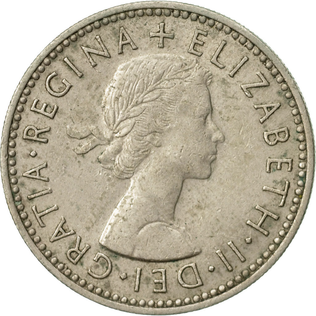 Coin, Great Britain, Elizabeth II, Shilling, 1956, EF(40-45), Copper-nickel