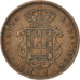 PORTUGAL, 10 Reis, 1873, KM #514, EF(40-45), Copper, 14.49