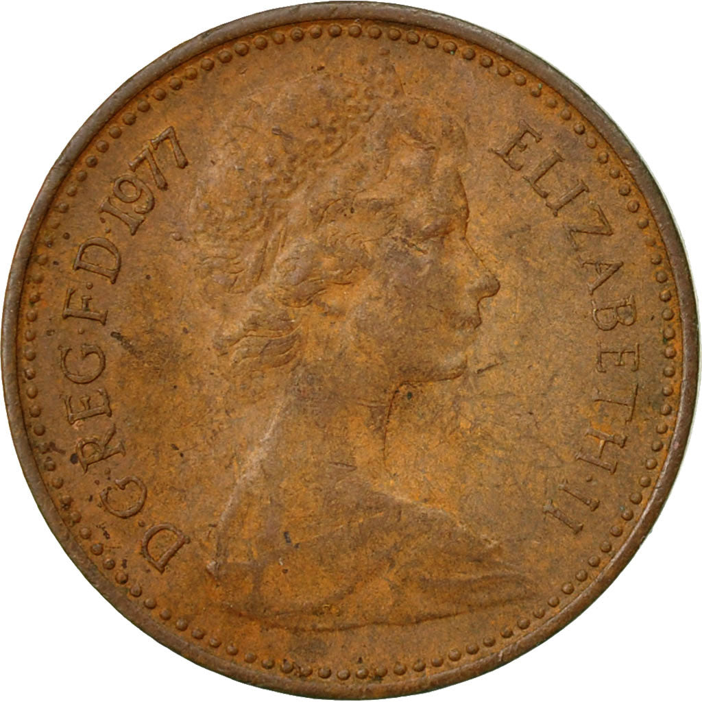 Moneta, Wielka Brytania, Elizabeth II, 1/2 New Penny, 1977, EF(40-45), Bronze
