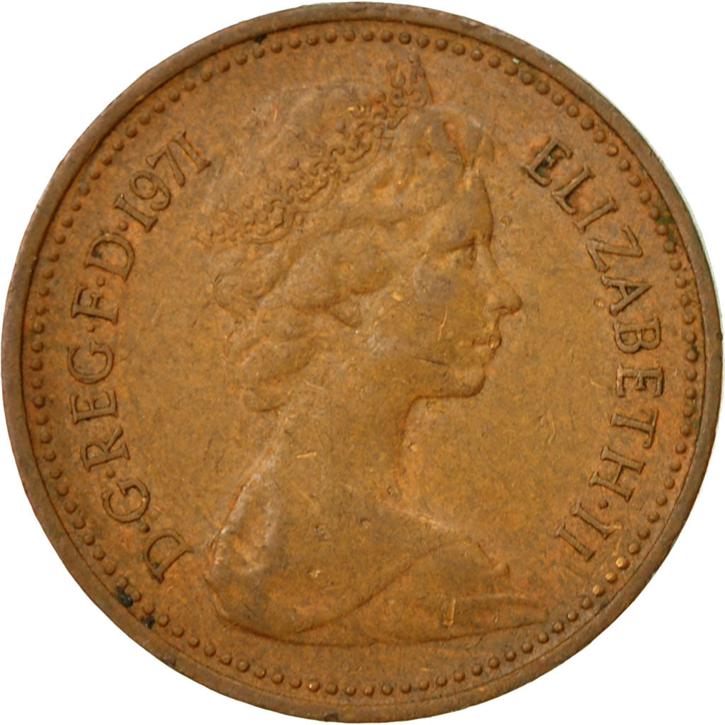 Monnaie, Grande-Bretagne, Elizabeth II, New Penny, 1971, TTB, Bronze, KM:915