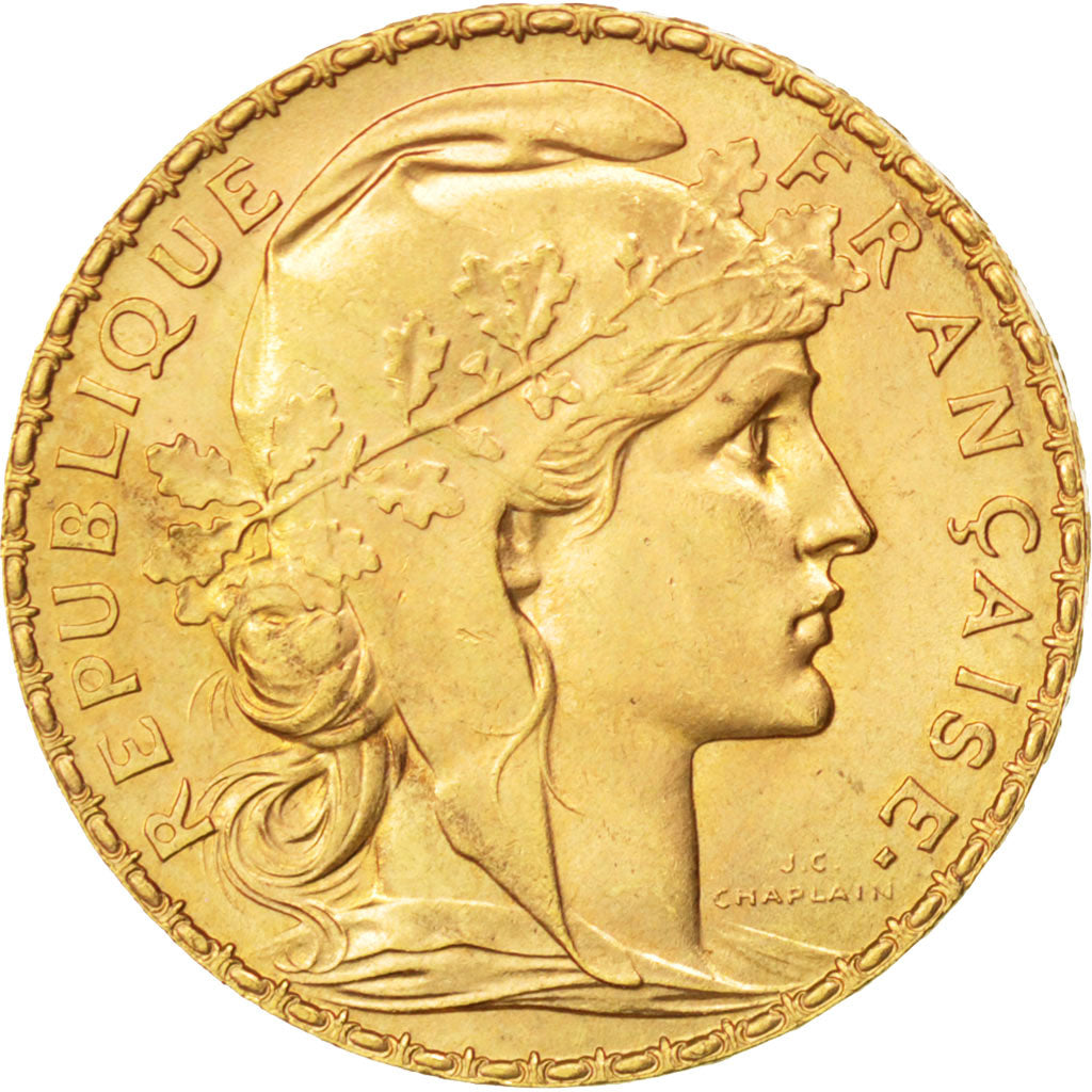 FRANCE, Marianne, 20 Francs, 1912, KM #857, MS(63), Gold, Gadoury #1064a, 6.46