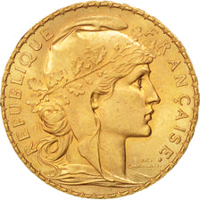 FRANCE, Marianne, 20 Francs, 1907, KM #857, MS(60-62), Gold, Gadoury #1064a,...