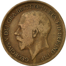 Coin, Great Britain, George V, Penny, 1919, VF(20-25), Bronze, KM:810