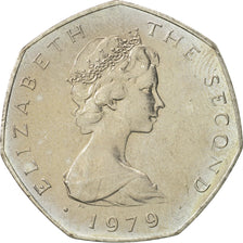 Münze, Isle of Man, Elizabeth II, 50 Pence, 1979, UNZ, Copper-nickel, KM:51.1