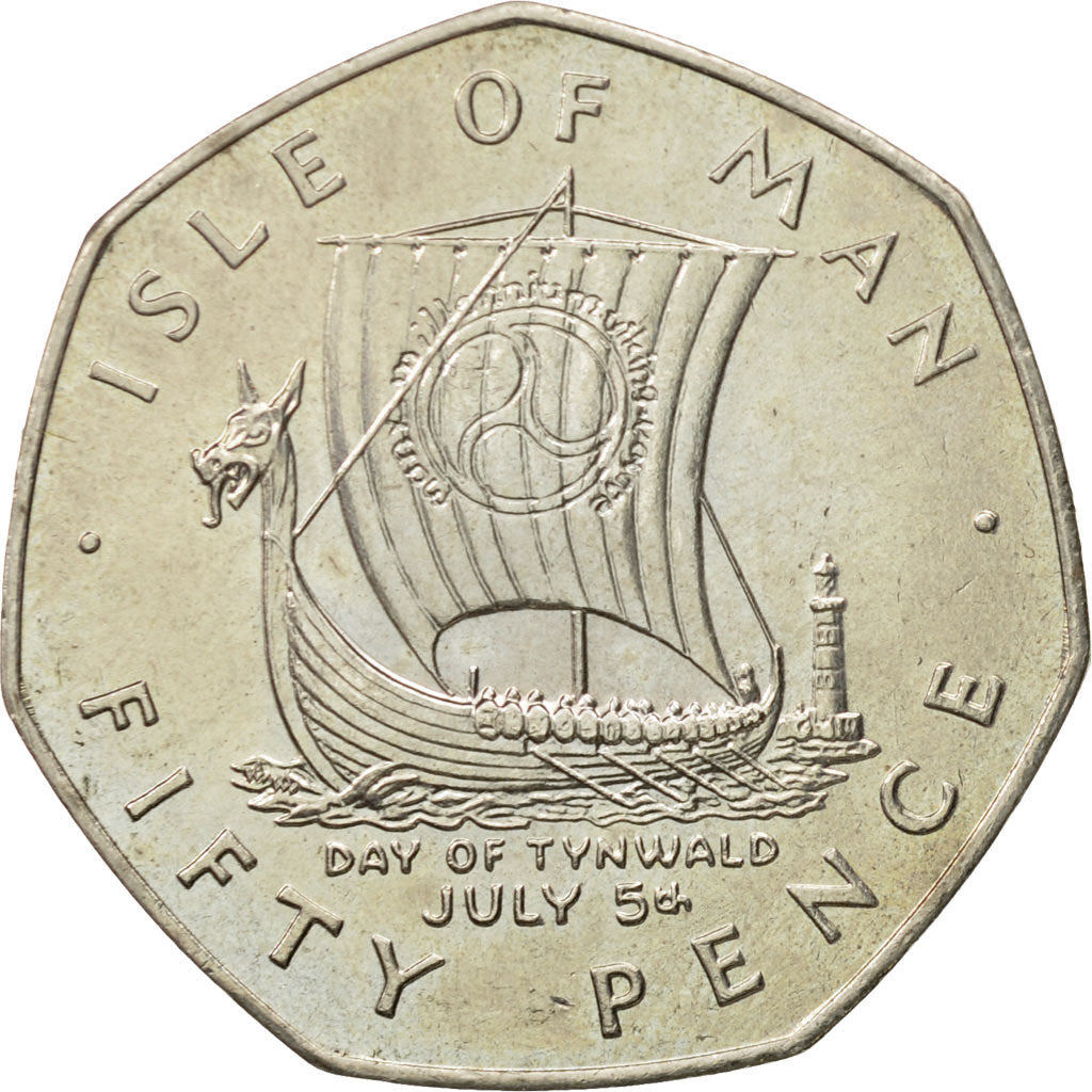 Münze, Isle of Man, Elizabeth II, 50 Pence, 1979, UNZ, Copper-nickel, KM:51.1