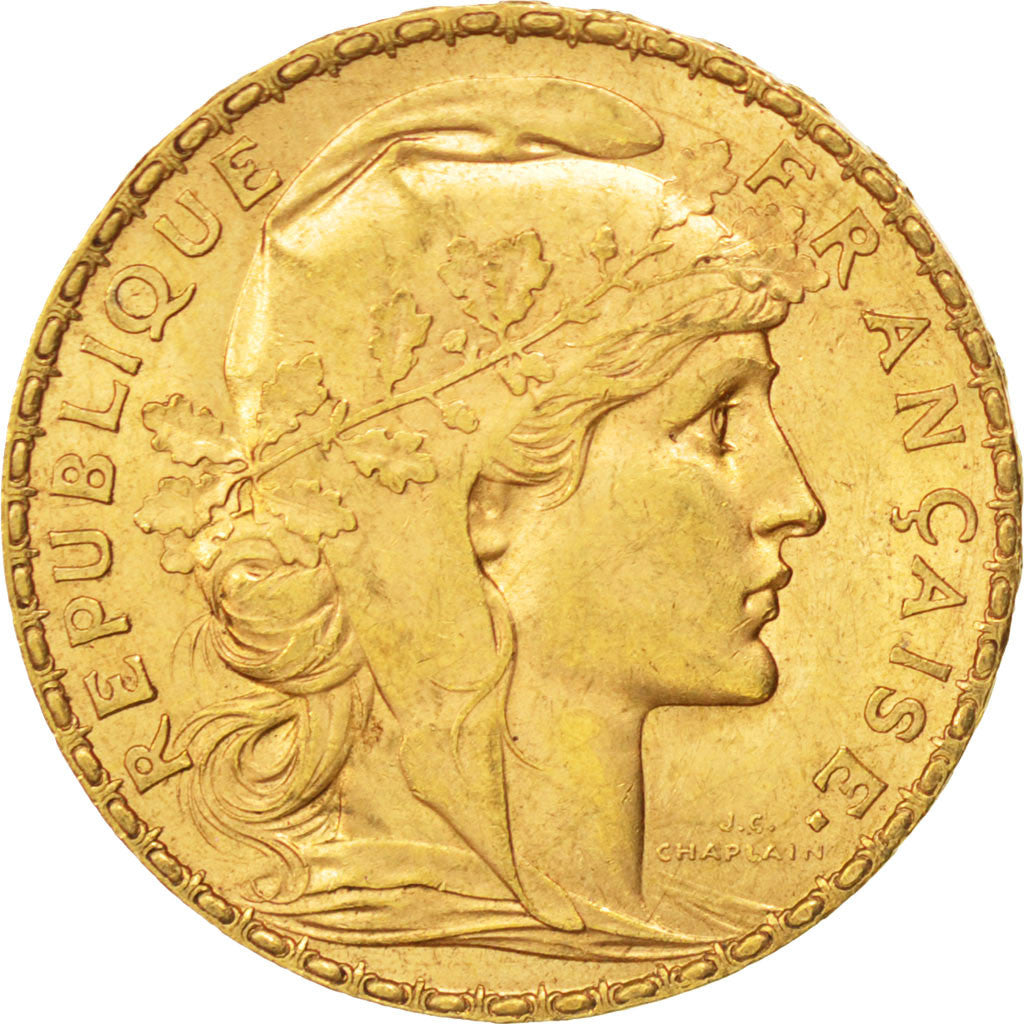 FRANCE, Marianne, 20 Francs, 1902, KM #847, MS(60-62), Gold, Gadoury #1064, 6.45