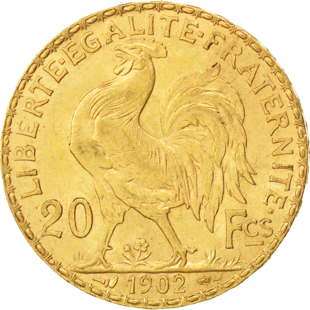 FRANCE, Marianne, 20 Francs, 1902, KM #847, MS(60-62), Gold, Gadoury #1064, 6.45