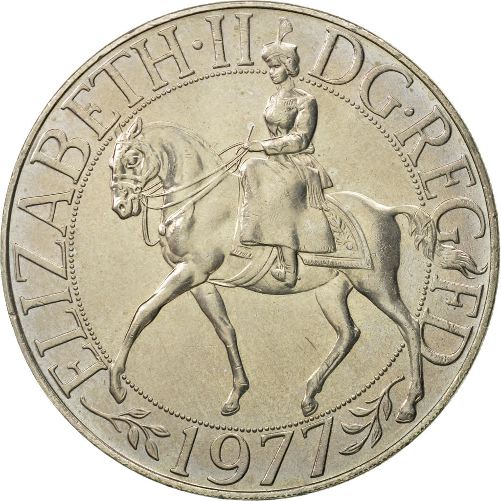Coin, Great Britain, Elizabeth II, 25 New Pence, 1977, MS(64), Copper-nickel