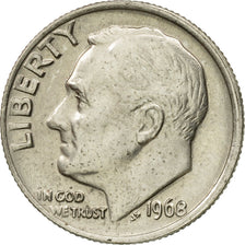 Coin, United States, Roosevelt Dime, Dime, 1968, U.S. Mint, Philadelphia