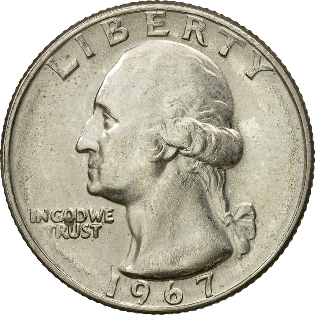 Coin, United States, Washington Quarter, Quarter, 1967, U.S. Mint, Philadelphia