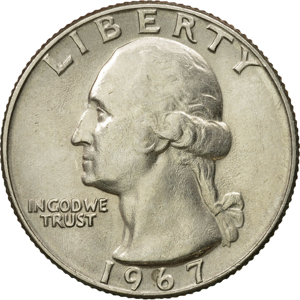 Coin, United States, Washington Quarter, Quarter, 1967, U.S. Mint, Philadelphia