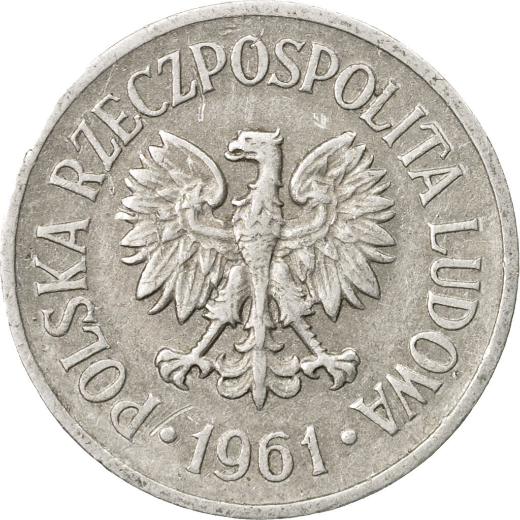 Coin, Poland, 20 Groszy, 1961, Warsaw, EF(40-45), Aluminum, KM:A47