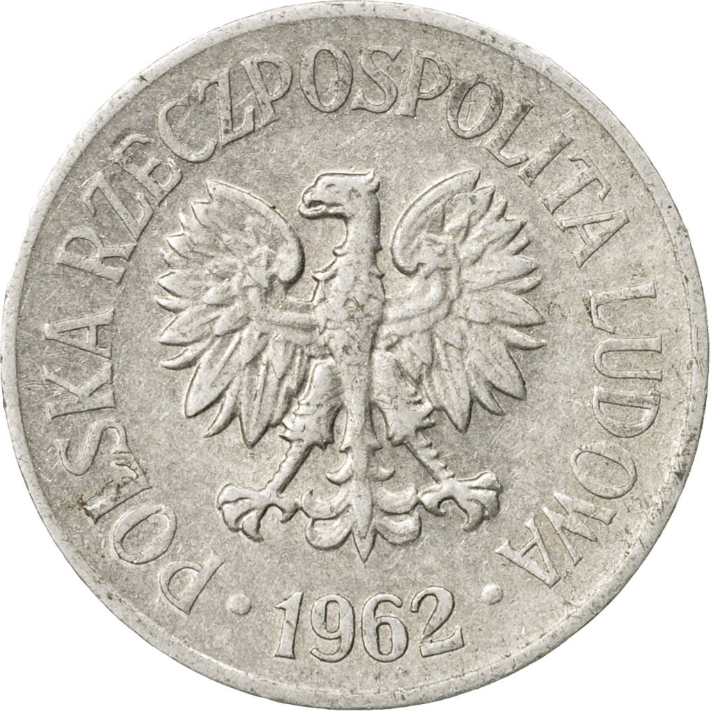 Coin, Poland, 20 Groszy, 1962, Warsaw, EF(40-45), Aluminum, KM:A47