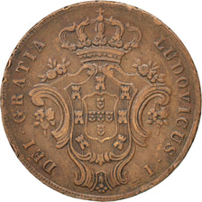 AZORES, 10 Reis, 1865, KM #14, VF(30-35), Copper, 6.35