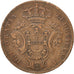 AZORES, 10 Reis, 1865, KM #14, VF(30-35), Copper, 6.35