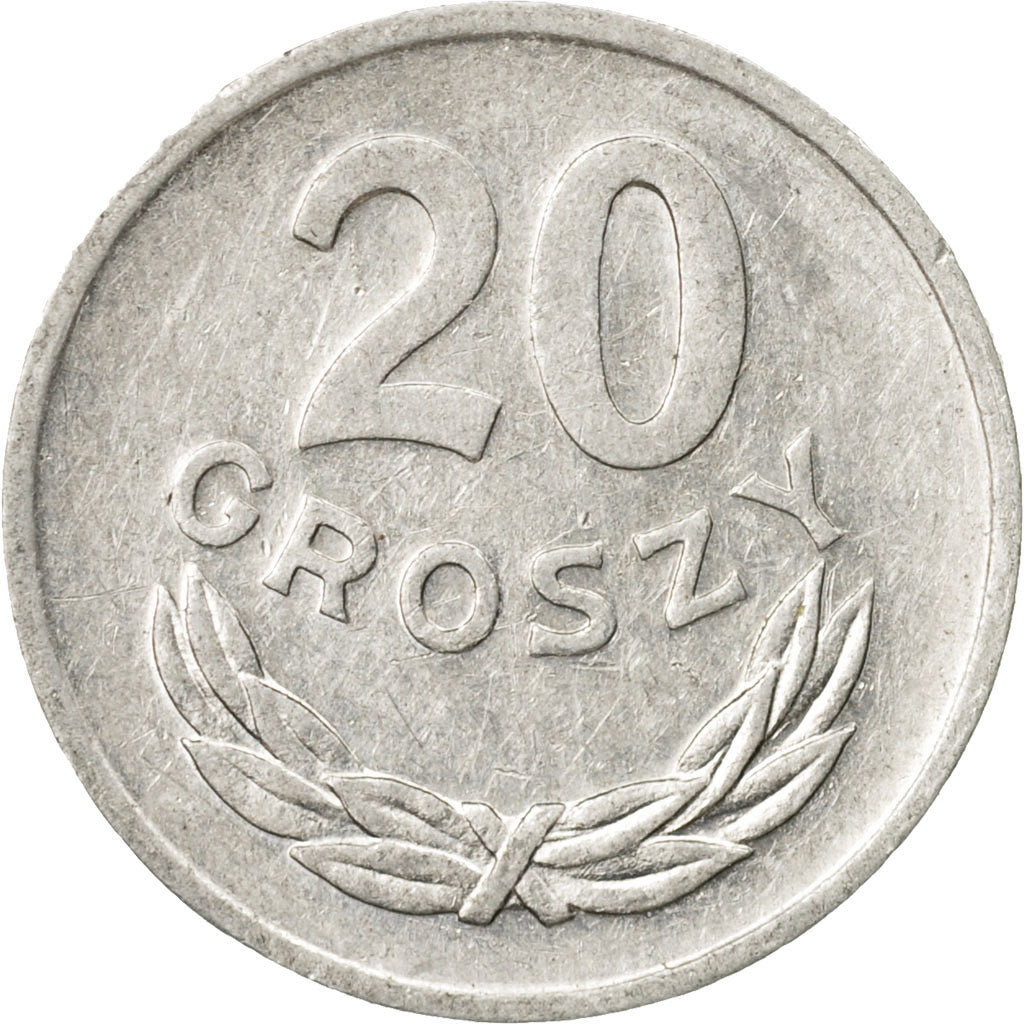 Coin, Poland, 20 Groszy, 1978, Warsaw, EF(40-45), Aluminum, KM:A47