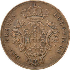 AZORES, 10 Reis, 1865, KM #14, EF(40-45), Copper, 5.93