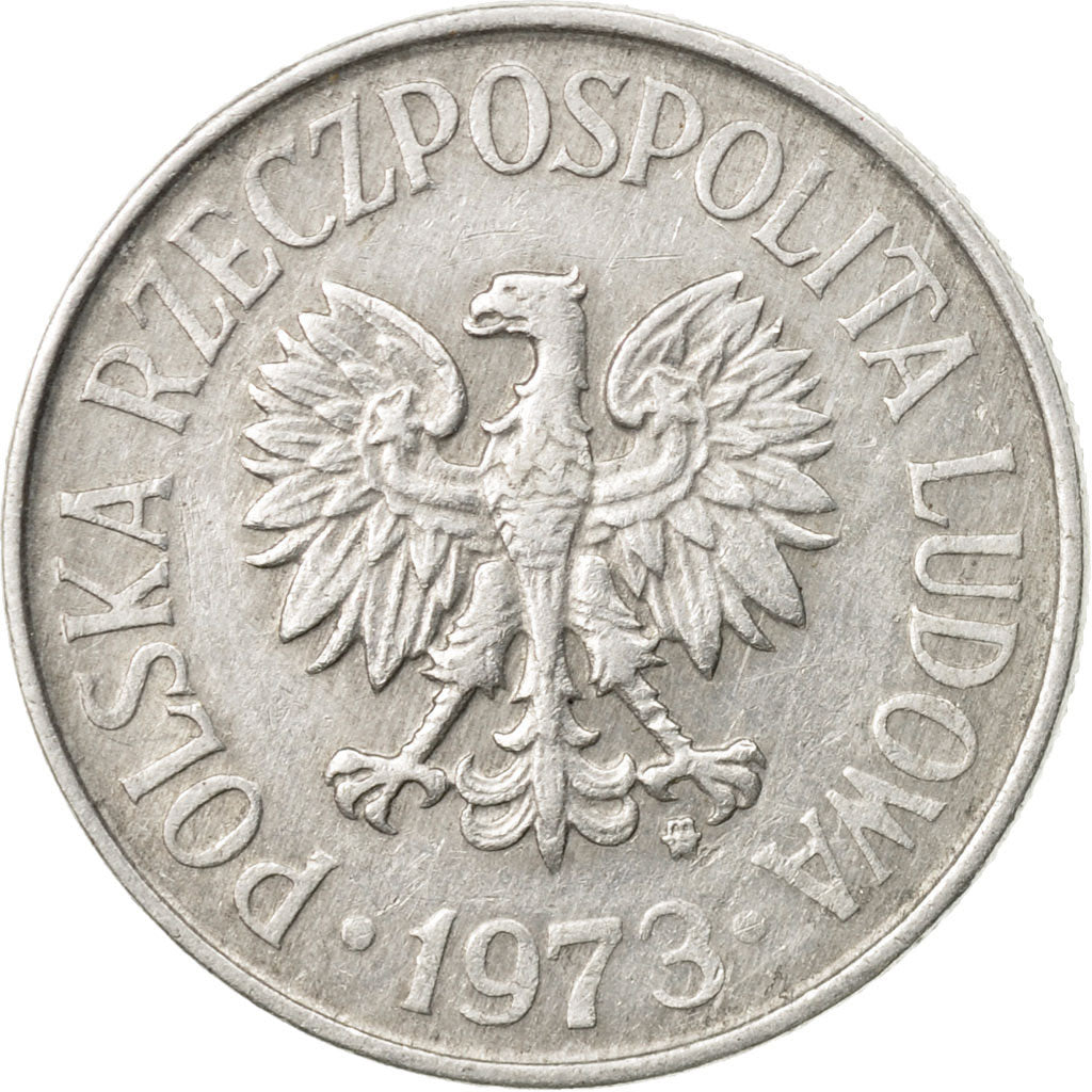 Coin, Poland, 50 Groszy, 1973, Warsaw, EF(40-45), Aluminum, KM:48.1