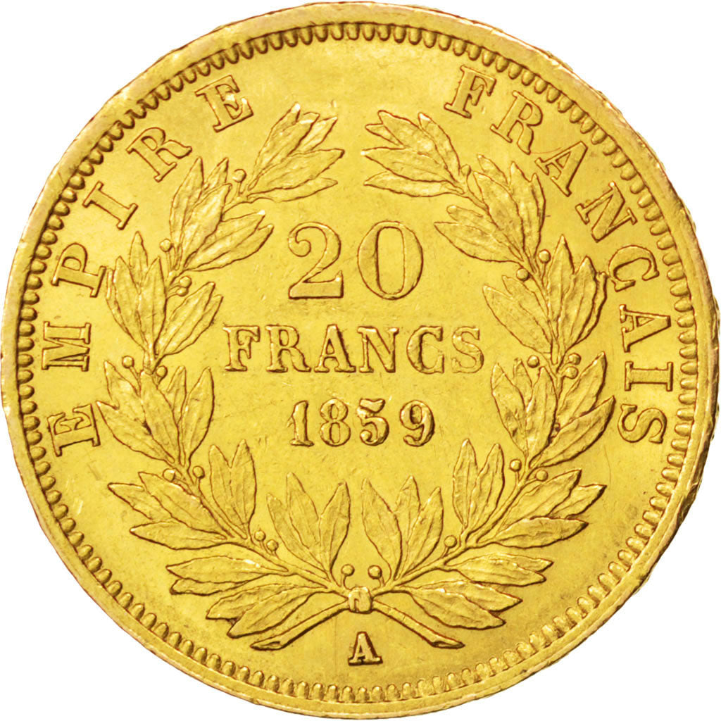 France, Second Empire, 20 Francs Napoléon III 1859 A, KM 781.1