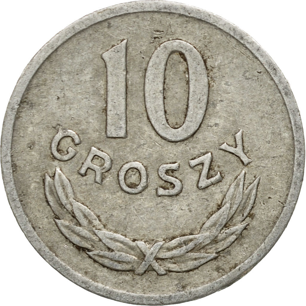 Coin, Poland, 10 Groszy, 1962, Warsaw, EF(40-45), Aluminum, KM:AA47
