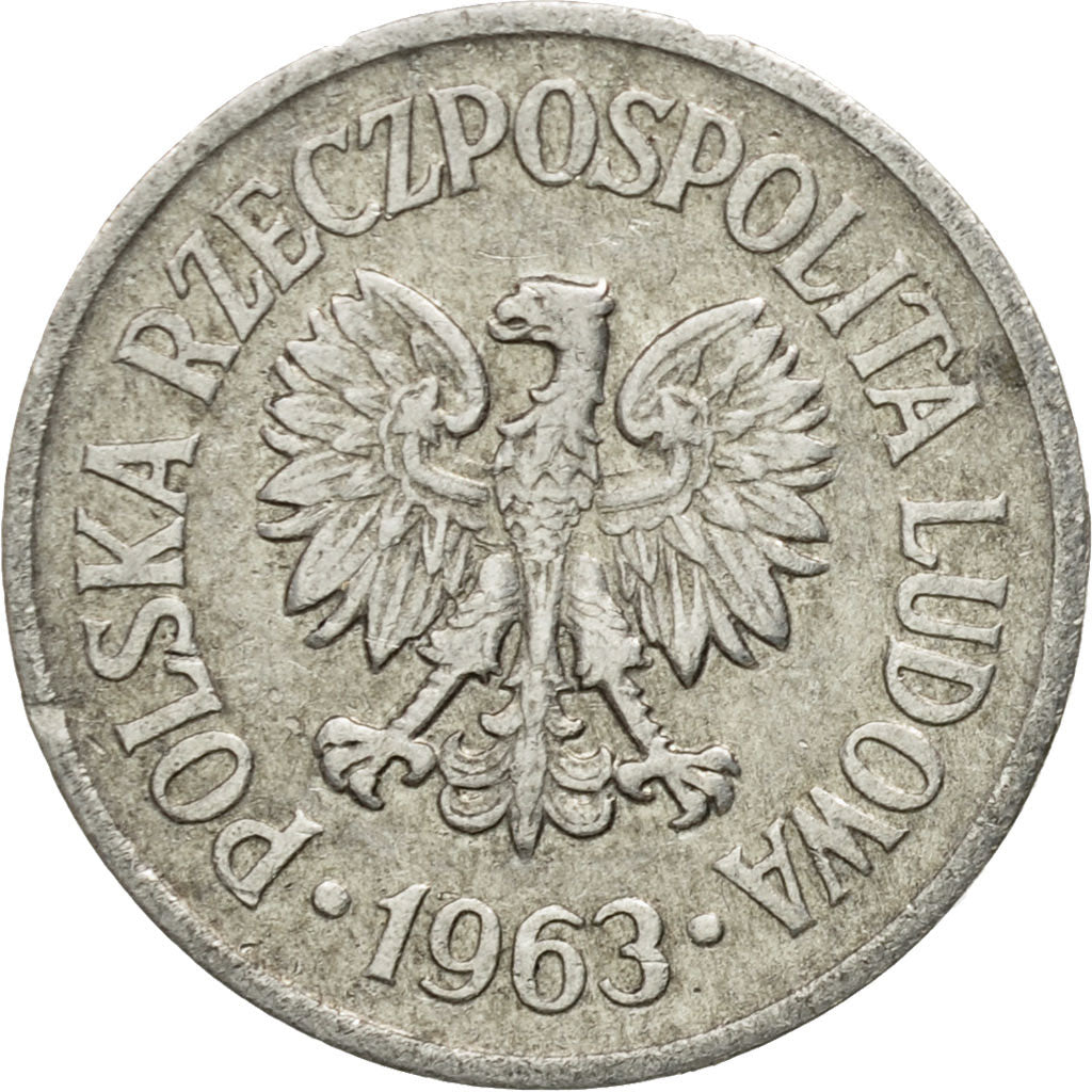 Coin, Poland, 10 Groszy, 1963, Warsaw, EF(40-45), Aluminum, KM:AA47