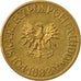 Coin, Poland, 5 Zlotych, 1982, Warsaw, EF(40-45), Brass, KM:81.1