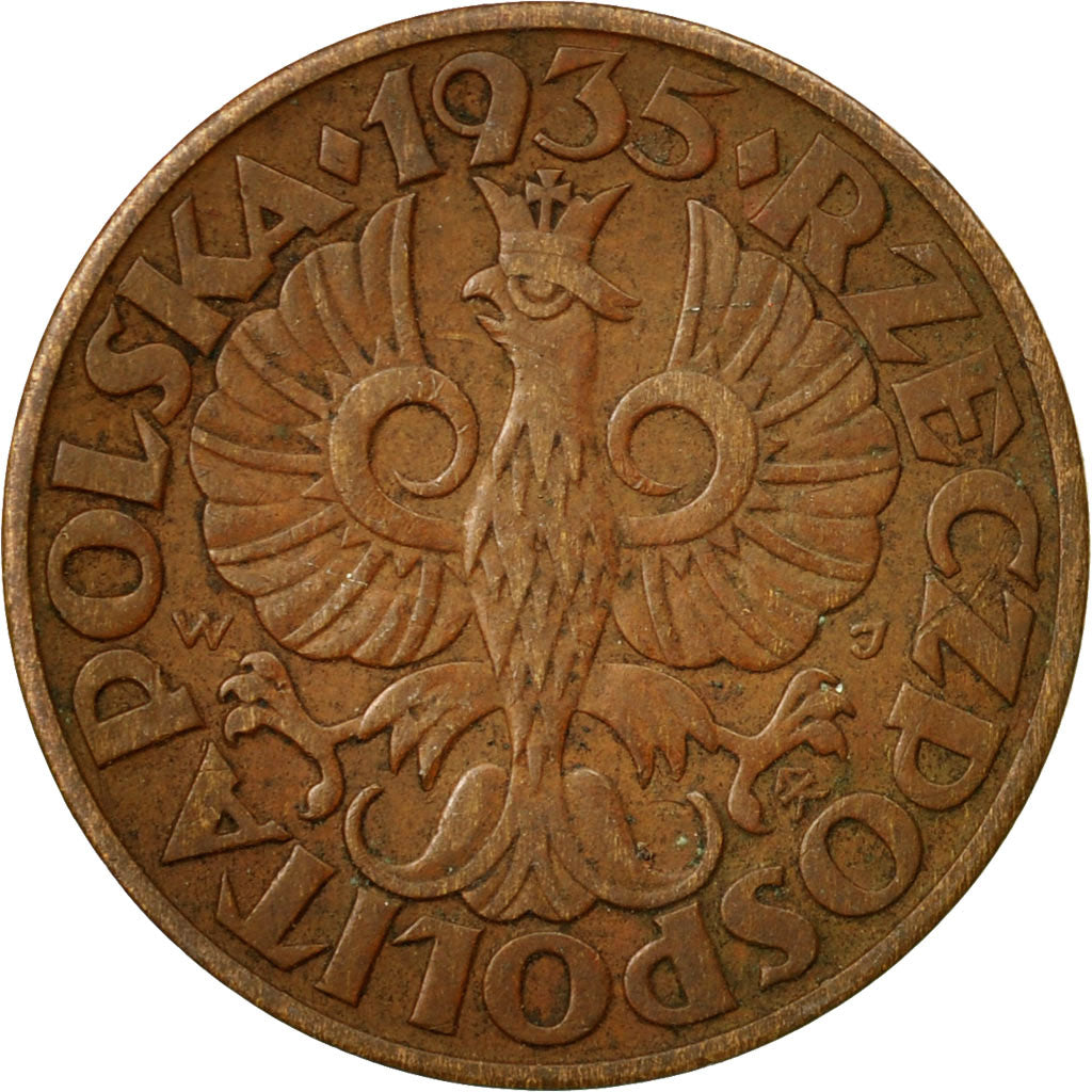 Monnaie, Pologne, 5 Groszy, 1935, Warsaw, TTB, Bronze, KM:10a