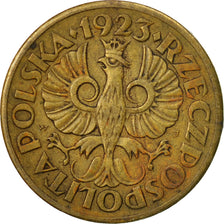 Coin, Poland, 5 Groszy, 1923, Warsaw, EF(40-45), Brass, KM:10