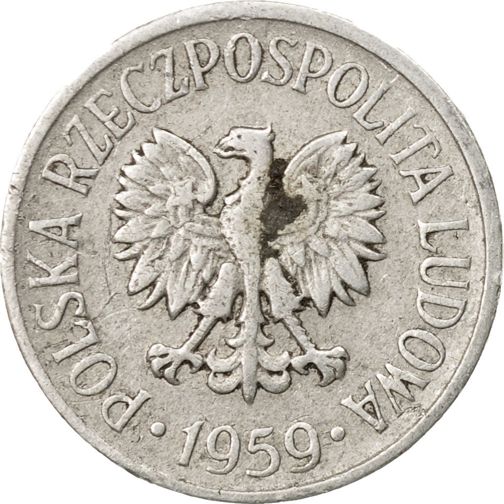 Coin, Poland, 5 Groszy, 1959, Warsaw, EF(40-45), Aluminum, KM:A46