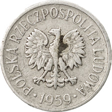Coin, Poland, 5 Groszy, 1959, Warsaw, EF(40-45), Aluminum, KM:A46