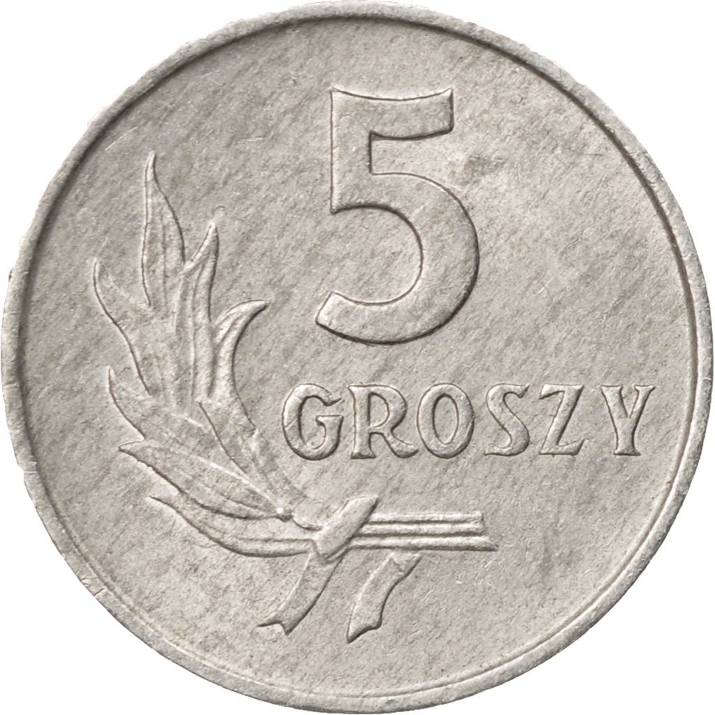 Coin, Poland, 5 Groszy, 1972, Warsaw, EF(40-45), Aluminum, KM:A46