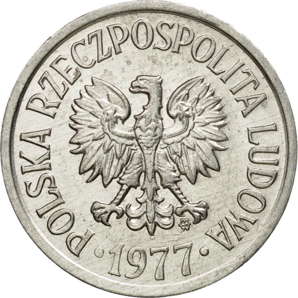 Moneta, Polonia, 20 Groszy, 1977, Warsaw, BB+, Alluminio, KM:A47