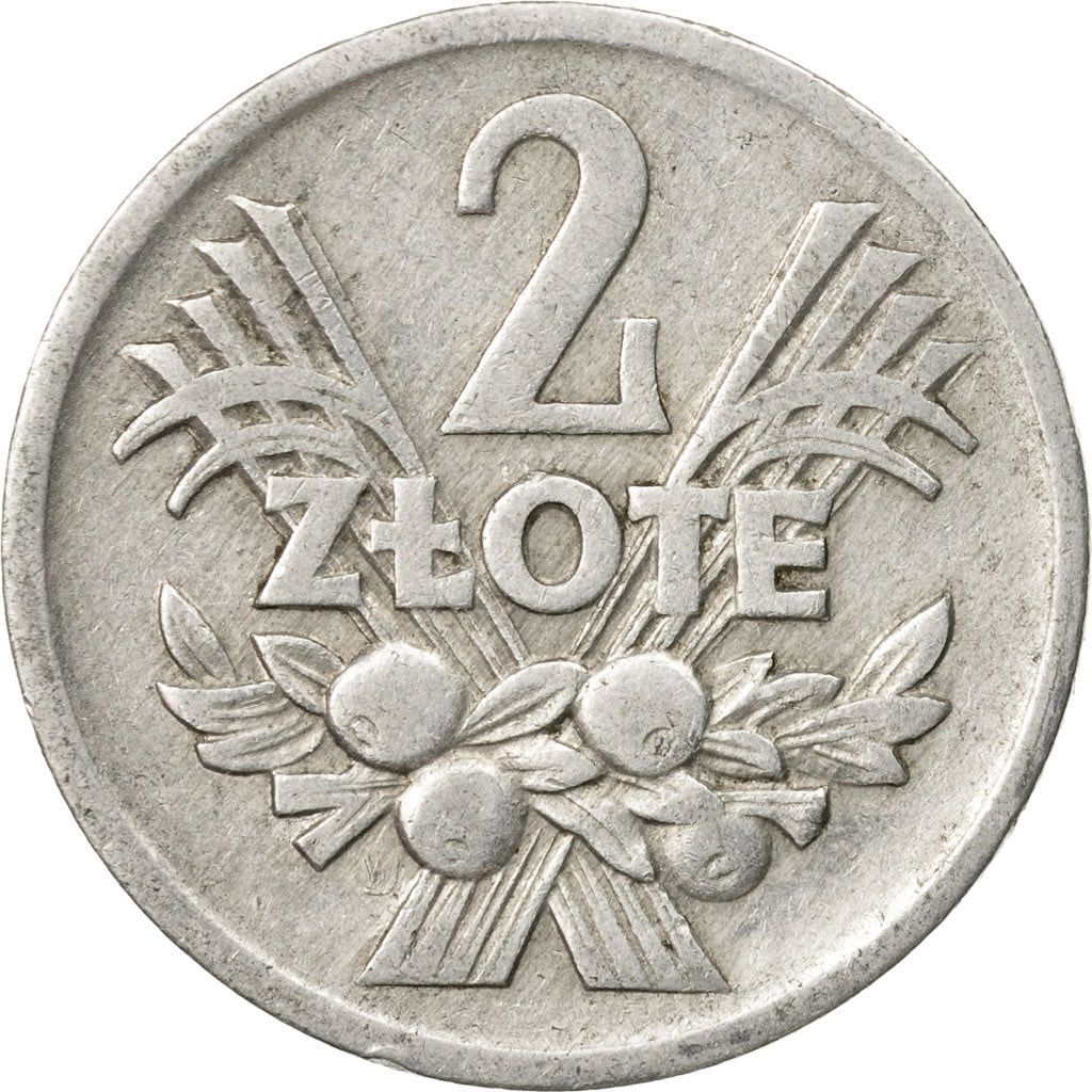 Coin, Poland, 2 Zlote, 1971, Warsaw, EF(40-45), Aluminum, KM:46