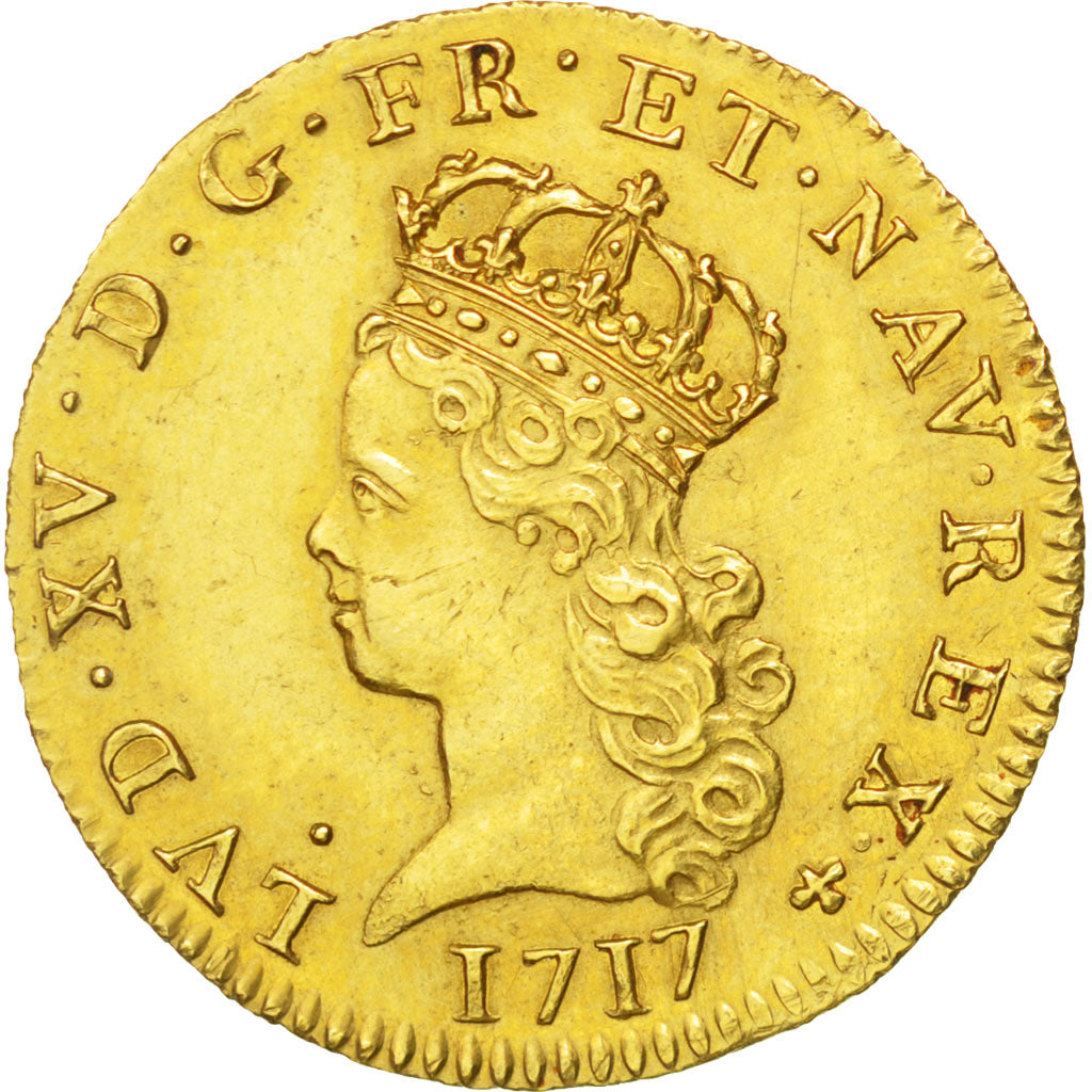 France, Louis XV, 1/2 Louis d'or de Noailles 1717 A (Paris), KM 430.1