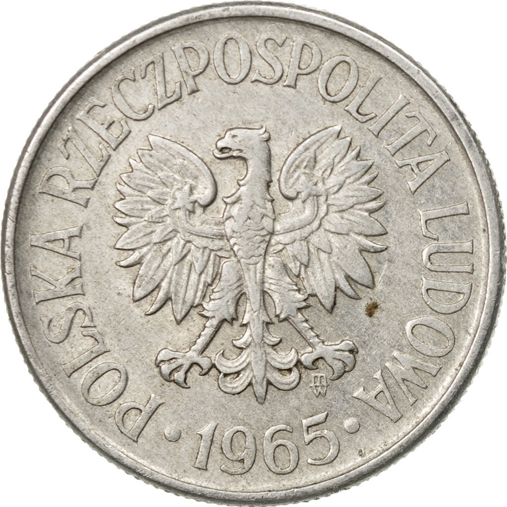 Coin, Poland, 50 Groszy, 1965, Warsaw, EF(40-45), Aluminum, KM:48.1