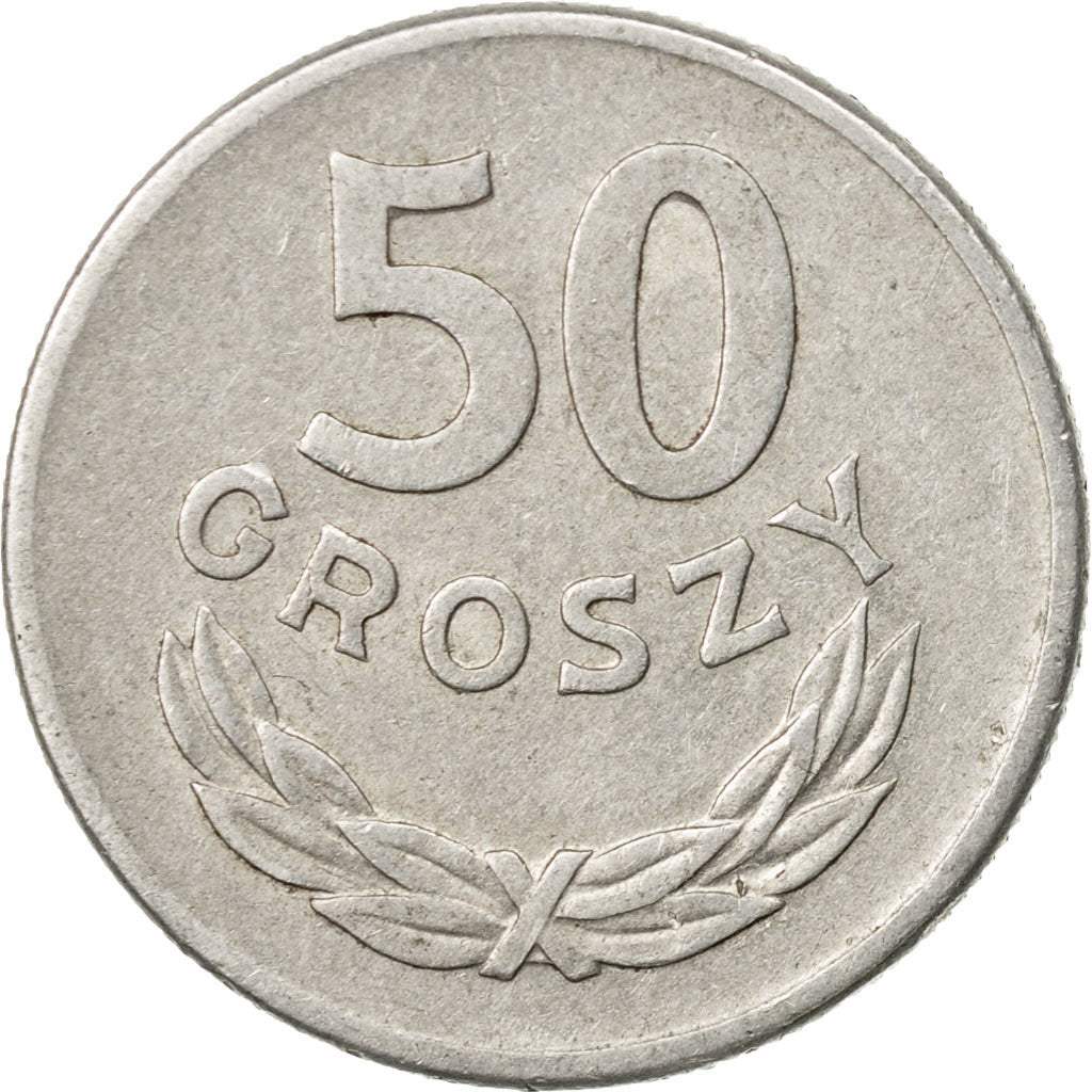 Coin, Poland, 50 Groszy, 1965, Warsaw, EF(40-45), Aluminum, KM:48.1