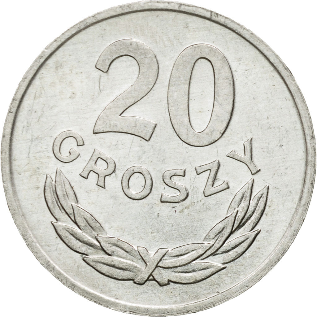 Moneta, Polska, 20 Groszy, 1981, Warsaw, AU(50-53), Aluminium, KM:A47
