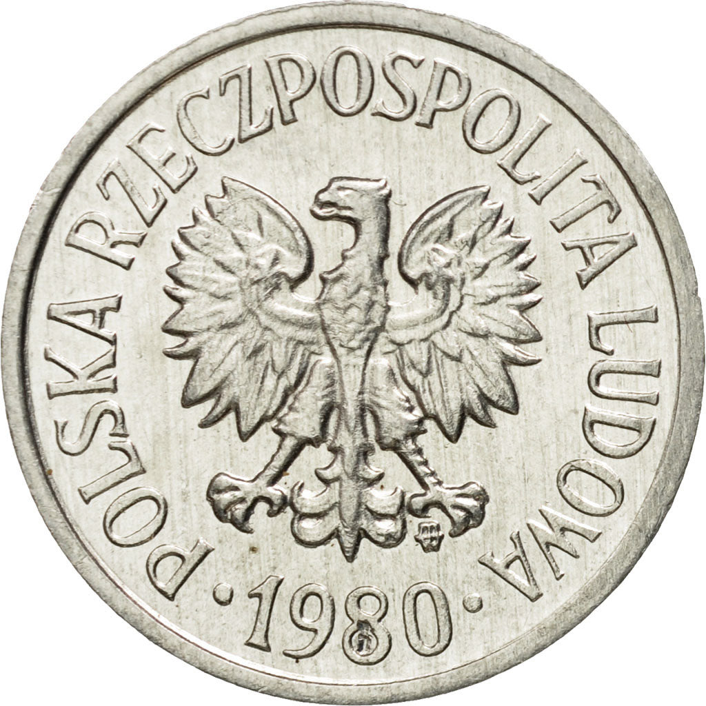 Monnaie, Pologne, 20 Groszy, 1980, Warsaw, TTB+, Aluminium, KM:A47