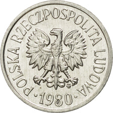 Monnaie, Pologne, 20 Groszy, 1980, Warsaw, TTB+, Aluminium, KM:A47