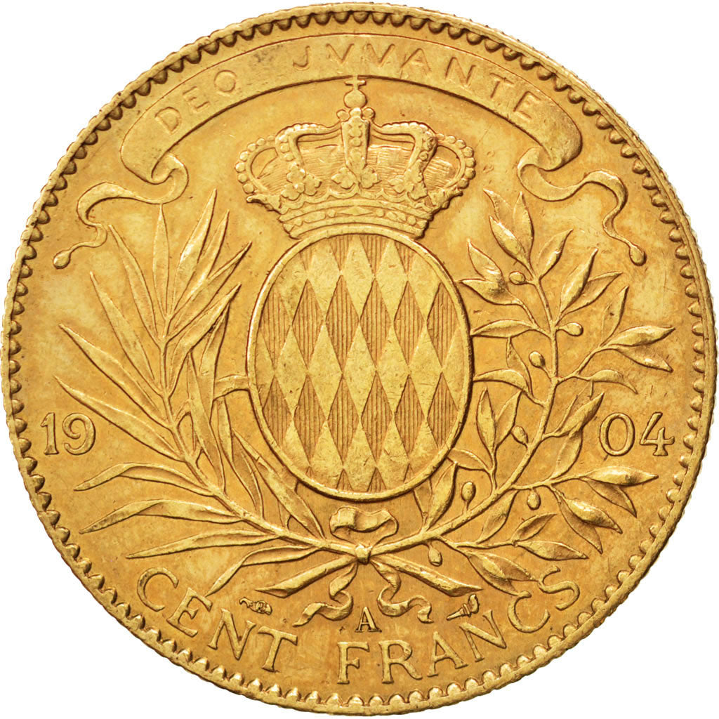 Coin, Monaco, Albert I, 100 Francs, Cent, 1904, Paris, EF(40-45), Gold, KM:105