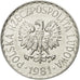 Coin, Poland, Zloty, 1981, Warsaw, EF(40-45), Aluminum, KM:49.1