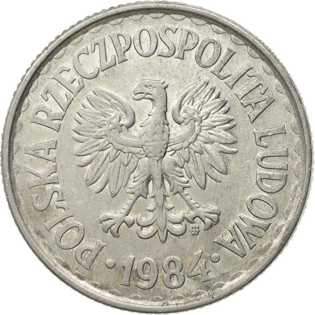 Coin, Poland, Zloty, 1984, Warsaw, EF(40-45), Aluminum, KM:49.1