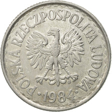 Coin, Poland, Zloty, 1984, Warsaw, EF(40-45), Aluminum, KM:49.1