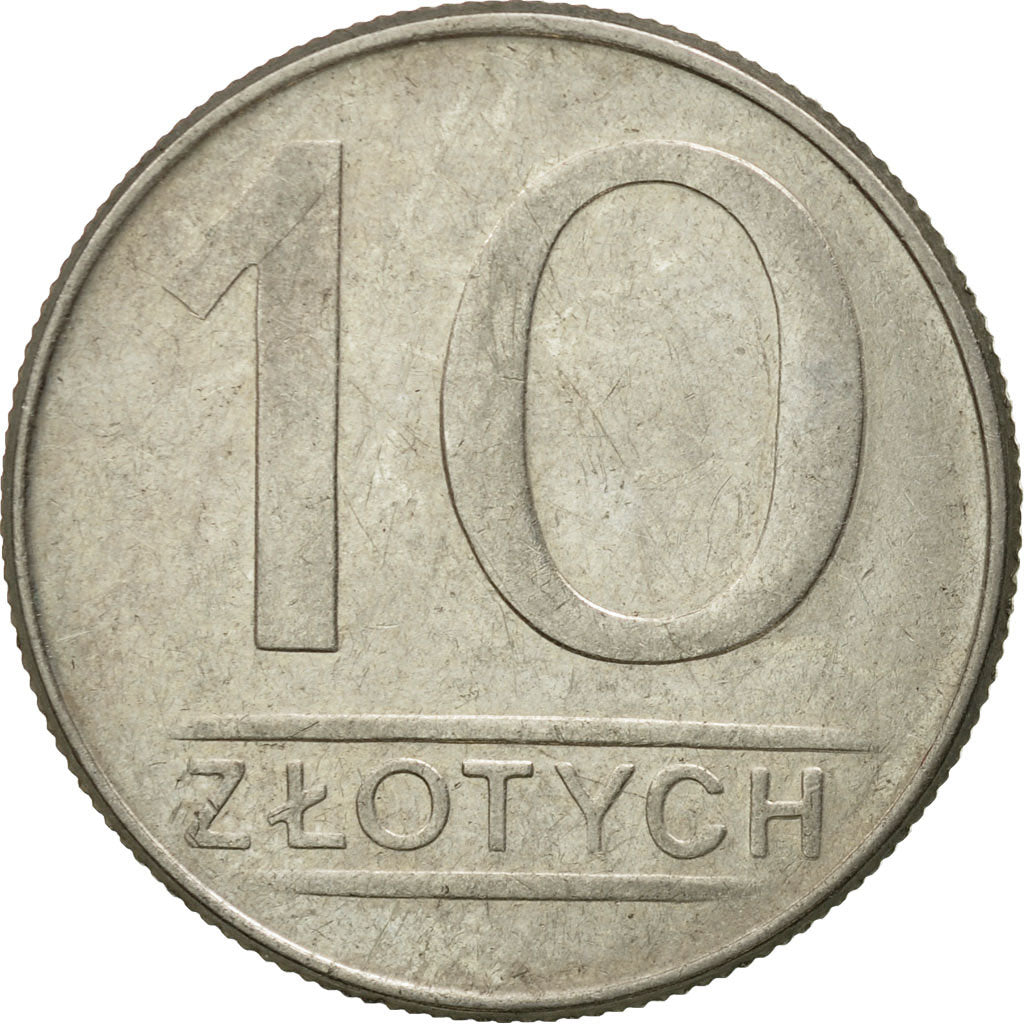 Coin, Poland, 10 Zlotych, 1988, Warsaw, AU(50-53), Copper-nickel, KM:152.1