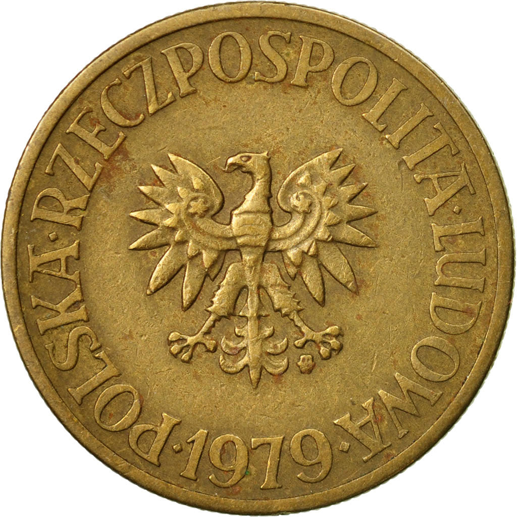 Coin, Poland, 5 Zlotych, 1979, Warsaw, EF(40-45), Brass, KM:81.1