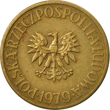 Coin, Poland, 5 Zlotych, 1979, Warsaw, EF(40-45), Brass, KM:81.1