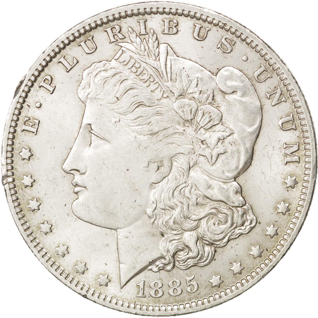 UNITED STATES, Morgan Dollar, Dollar, 1885, U.S. Mint, KM #110, AU(55-58),...